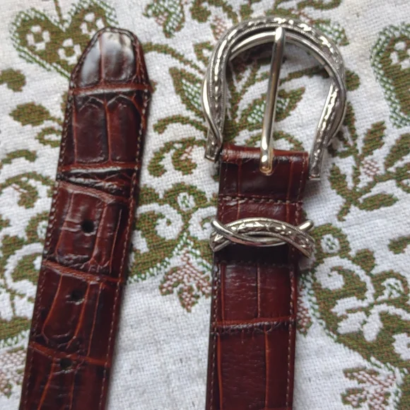 Brighton Leather Brown Belt Size 32 - Picture 2 of 11